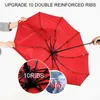 Umbrella Parasol Women's Sun Automatic Folding Ten Bone Reinforced Male Female Windproof Double Rain 210721