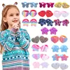 Caoutchouc entier 18 paires/lot chaque couleur 1 paire haute élastique arc-en-ciel dégradé paillettes belle Bling fille accessoires