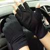 guantes de algodón de medio dedo