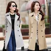 Spring Trench Coat for Women Streetwear Turn-down Collar Double Breasted Coats Female Plus Size 3XL XXXL Sobretudo Feminino 211021