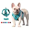 Newdog Leashs Traction Tractes Vestvstyle Pet Chest Harness Reflekterande andningsbart rep för promenader katter och hundar llf9705