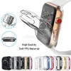 360 Full Soft Clear Clear Ecrection Case для Apple Watch Series 45 мм 41 мм 49 мм 44 мм 40 мм 42 мм 38 мм прозрачная крышка для iWatch 6/SE/5/4/3