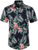 하와이 비치 셔츠 꽃 과일 프린트 셔츠 탑 캐주얼 짧은 슬리브 여름 휴가 휴가 패션 플러스 사이즈 236r