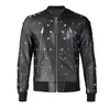 mens black leather jacket outfit