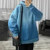 Gradyanlar Kore Erkekler Hoodies Sonbahar Kış erkek Kapşonlu Tişörtü Moda Man Streetwear Rahat Kazaklar 210728