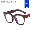 Anti Blue Big Frame Glasses Women Computer blue light blocking glasses Black Radiation Goggles Spectacles Eyeglasses Men Y0831