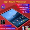 2021 8 Inch Ten Core 8GB+128GB Arge Android 9.0 WiFi Tablet SIM Dual Camera Bluetooth 4G Call Phone Tablet Gifts with protective case in a58