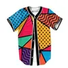 3D Baseball Jersey Men 2021 Fashion Stampa Man T-shirt manica corta T-shirt casual Base Shirt a sfera Hip Hop Top TEE 034