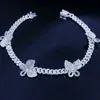 Hip Hop Moda Urok 12mm Hip Hop Cuban Łańcuch Motyl Choker Naszyjniki Dla Kobiet Rhinestone Kryształowe Naszyjniki Gotyckie Biżuteria Collares Dla Kobiet