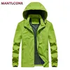 MANTLCONX Summer Outdoor Sun Protection Veste à capuche respirante Manteau à séchage rapide Hommes Sports Tactique Printemps 210811