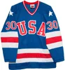 1980 ICE 팀의 기적 21 Mike Eruzione 17 Jack O039Callahan 30 Jim Craig Ice Hockey Jerseys Blue White Stitched USA Hocke9729807
