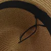 Nya Mäns och Kvinnors Sommar Golden Big Chain Sun Cap Chain Big Brim Jazz Flat Beach Straw Hat UV Protect Travel Cap G220301