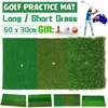 60x30cm Golf Mat Swing Stick Practice Hitting Nylon Long Grass Rubber Ball Tee Indoor Outdoor Training Aids Accessory Home Gym Fitness Green Floor Backyard Chipping