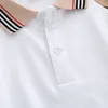 Little Boys Long Sleeve Polos skjortor Stripes Fashion Turn-Down Collar Cotton Tops For Kids Clothing vårkläder