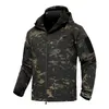 MeGe haj hud mjuk skal militär taktisk jacka män vattentät armé fleece kläder multicam camouflage windbreakers 4xl 211217