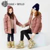 Winter Warme Kinder Schnee Stiefel -30 Grad Echtpelz Pailletten Plattform Schuhe Mädchen Mode Marke Jungen Stiefeletten Raum Stiefel g1210