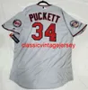 Mężczyźni Kobiety Kirby Puckett Flex Base Jersey Hafdery Nowe koszulki baseballowe