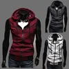 Hommes Automne Sans Manches Zip Up Gilet À Capuche Sport Entraînement Muscle Débardeurs Blouse Chemise Solide Ropa Hombre Casual Sportswear 211023