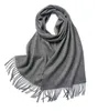 Outono inverno pashmina tecido puro cashmere lenço homens mulheres unisex lenço xaile