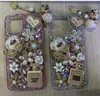 Custodie per telefoni di lusso 3D per ragazze e donne per Iphone 15 14 12 13 11 Pro Max Xr Sparkle Glitter Diamond Crystal Strass Charm pendente Cover protettiva