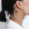 Fashionable Crystal Hoop Earrings For Women Large Rhinestone Circle Fashion 2021 Big Round Jewelry Gift & Huggie