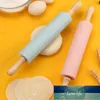 Size Silicone Rolling Pin Wooden Handle Non-Stick Dough Roller Pizza Pastry Baking Accessories Cookie Kitchen Tools Pins & Boards Factory price expert design Quality