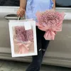 Sac d'emballage cadeau en forme de fleur, avec fenêtre transparente, sacs cadeaux portables, paquet de cadeaux pour fête d'anniversaire et de mariage