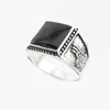 Ringen voor mannen Mix Style Mix Maat 20 Piepenlot hele zwarte steen Fijne ring sieraden 2109241908604