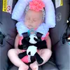 아기 자동차 안전 부드러운 잠자는 머리지지 베개가 일치하는 안전 벨트 스트랩 커버 베이비 Carseat 목 보호 머리 받침 2494 Q2