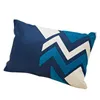 Home Decor borduurwerk geometrisch kussensloop marineblauw katoen canvas kussen decoratieve kast schijn 45x45 cm kussen/decoratief