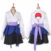 6 Stilleri Anime Lolita Elbise Kadınlar Cosplay Kostüm Akatsuki Kimono Hizmetçi Uchiha Sasuke Giyim Takım Y0913