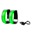 Night Running Luminous Sports Bracelet Wrist Runners Walkers Light Rechargeable Led Hand Strap 2pc+1pc Usb Accessories