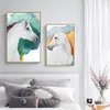 Hästdjur Abstrakt Konst Kanvasmålning Posters och utskrifter Väggkonst för vardagsrum Moderna dekorativa bilder