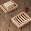 Jabonera de madera natural Soporte de bandeja Almacenamiento Jabón Cajas de platos Contenedor para baño Plato de ducha Baño RRB13345