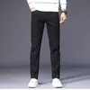 Style Mens Plaid Spodnie Klasyczna formalna Slim Fit Casual Autumn Cotton Elast Black Work Office Youth Modne spodnie MA