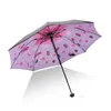 Fleur parapluie pluie femmes mode pleine panne d'électricité couleur flash flash arqué princesse parasols femme parasol cadeau créatif