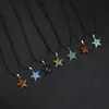 Star Point Natural Stone Pendulum Hanger Reiki Genezing Crystal Ketting Groen Blauw Quartz Chakras Pendulo-sieraden