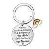 Dnia nauczyciela Brelok Moda Rainbow Wisiorek Key Chain Breloki Kreatywne Prezent Keyring 496