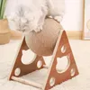 Cat Leksaker Skrapa Ball Toy Sisal Rope Post Wood Stand Slipning Paws Cats Scratcher slitstarkt