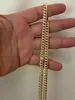 Real 10k Yellow Gold Plated Mens Miami Cuban Link Chain Halsband Tjock 6mm Box Lock1448234