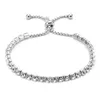 Moda Ajustável Stainls Steel Cubic Zirconia Diamante Bracelet para mulheres