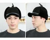 Men's Real Sheep Shearing Fur Peaked Cap Winter Warm Hat Earmuffs Earflaps Black