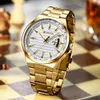 Man Märke Luxury Watch Gold White Top Brand Curren Klockor Rostfritt Stål Kvarts Armbandsur Auto Datum Klocka Man Relogio Q0524