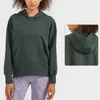 Long-sleeved Sweatshirts 180 Womens yoga outfits Clothing Lady Loose Hoodies Sports Hooded Sweater Winter Fitness Shirts Tops4649741