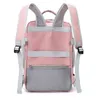 Backpack Style Bagpink Mulheres resistentes à água Anti -roubo elegante bolsa de dia casual com pulseira de bagagem por porta USB 220723
