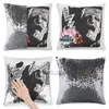 베개 케이스 Frankenstein shimmer sequins 반짝이 pillowcase 공포 공포 빈티지 레트로 영화 클래식 컬트 영화