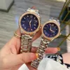 Dresses lovers' Men Women Watches Top Brand Designer Diamond Wristwatches Full Stainless Steel band Quartz Watch gift for man lady Valentine's Day present