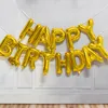 16 polegadas letras feliz aniversário folha de balão decoração de prata ouro alfabeto ar balões de ar crianças ccb14088