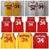 Mężczyźni 1985 Maryland Terps College 34 Len Bias Jersey Retro Koszykówki Uniwersytet Czerwony Biały Yellow Team Sports Czysta Bawełna Vintage Szyte Oddychająca Dobra Jakość