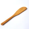 Couteau à fromage portatif d'épandeur de confiture de beurre de bambou 14 cm couverts couverts couteaux réutilisables ustensiles pour voyage barbecue spatule à emporter fourchette à dîner cadeaux de mariage